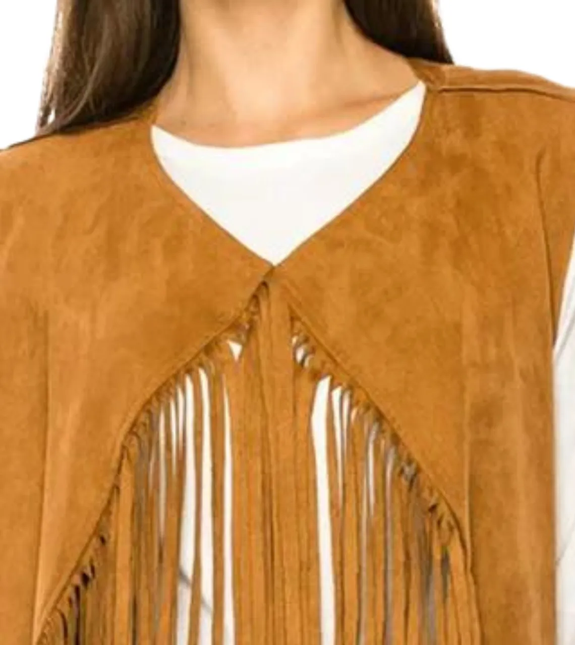 Giovanna Women's Brown Suede Leather Vest