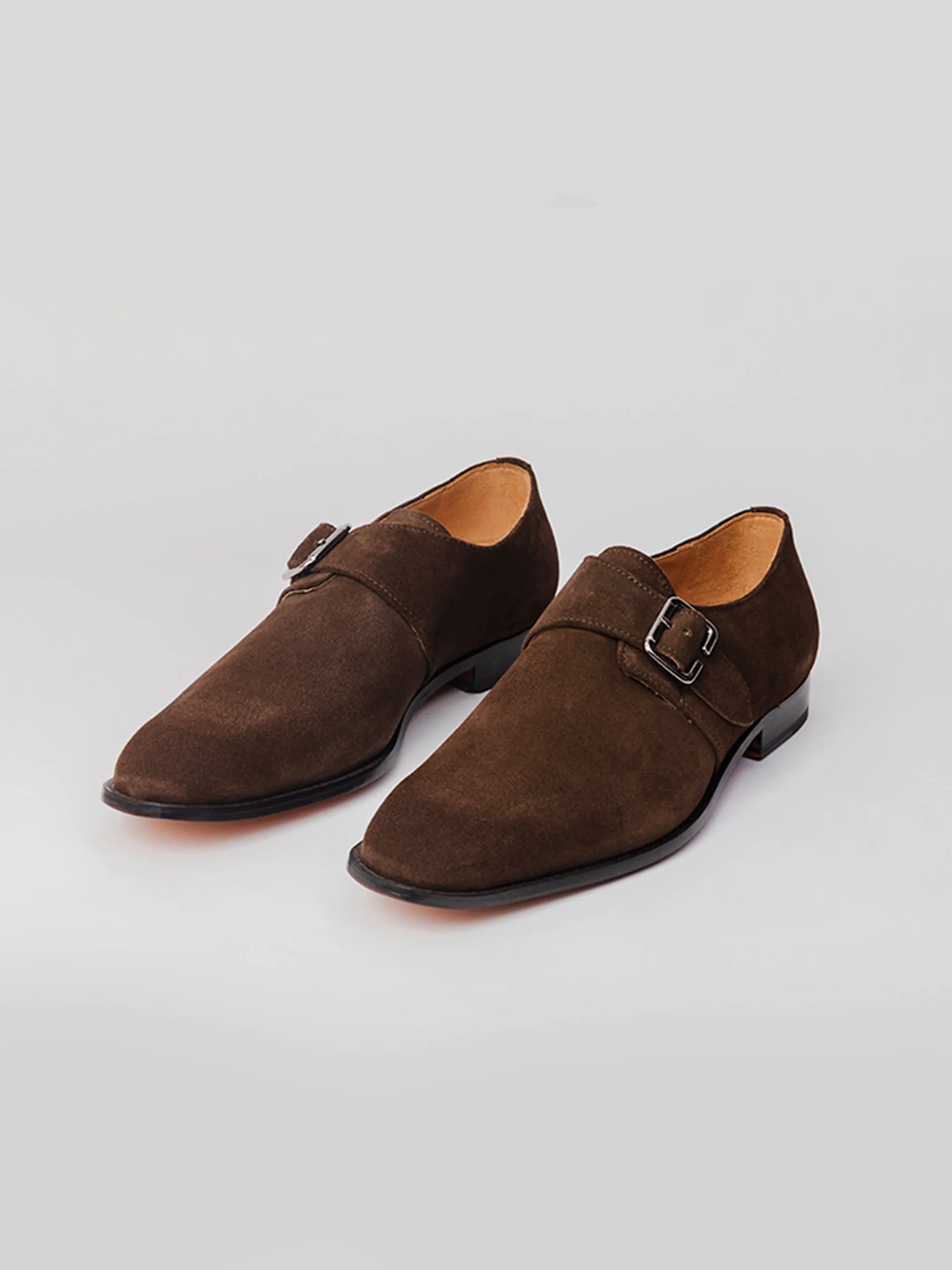 Vagabond Single Monkstrap - Dark Brown Suede